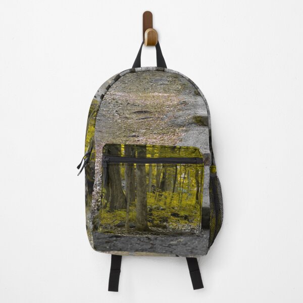 Item preview, Hiking trail stone steps with trees and yellow leaves designed and sold by Dinashop.