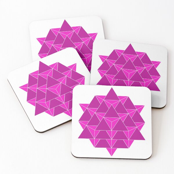 Item preview, Sacred Geometry 64 Tetrahedron Grid Pink designed and sold by Morgan Obendorfer.