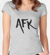 AFK - Black Women's Fitted Scoop T-Shirt