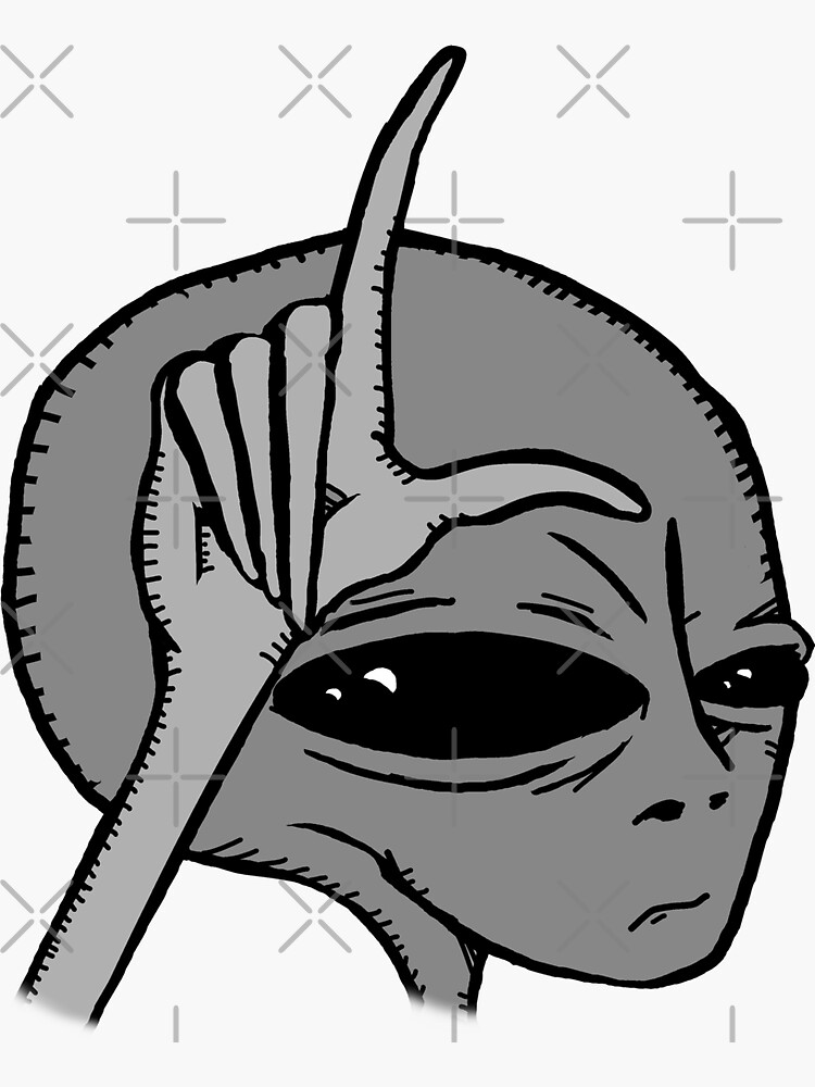 Thumbnail 3 of 3, Sticker, Loser Alien 3000 designed and sold by softnosferatu.