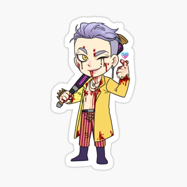 trickster and heart Sticker