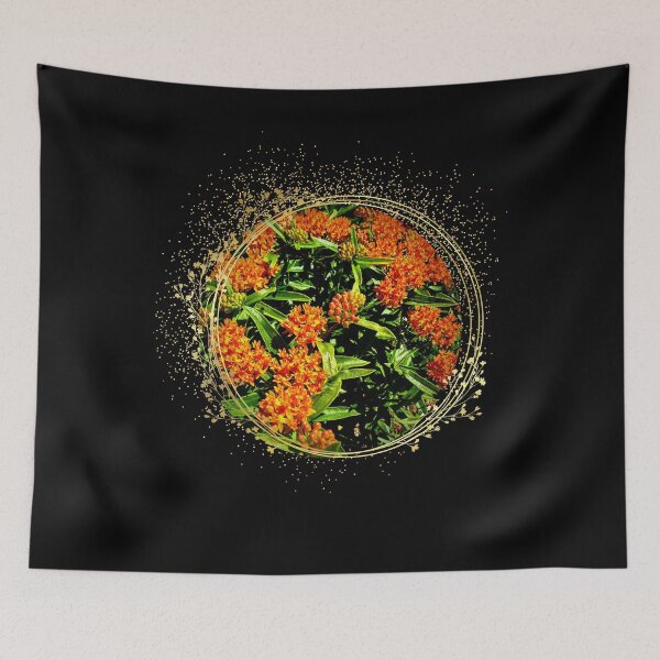 Item preview, Bright Orange Colorful Butterfly Weed Design designed and sold by EarthArtDesigns.