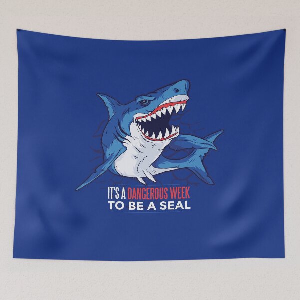 Item preview, Shark week - It's a dangerous week to be a seal! designed and sold by teez4dayz.