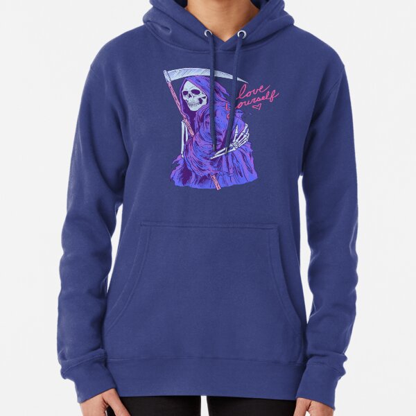 Love yourself purple hoodie with online butterflies