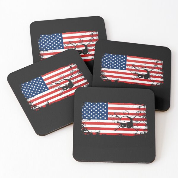 Item preview, Softball Fan USA Flag America Ballpark Team Pitch Sport Play Ball designed and sold by gkao.