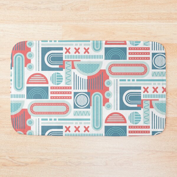 Item preview, Retro Geometric-Red blue designed and sold by ammiecreative.