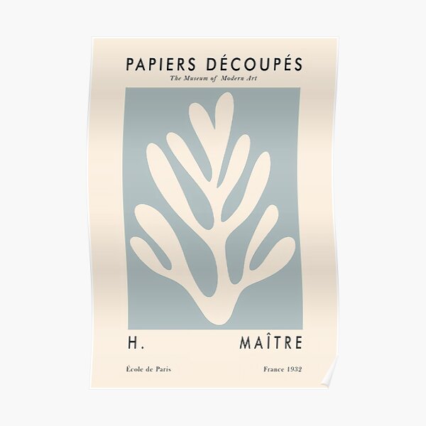 Papiers Decoupes Bue Poster