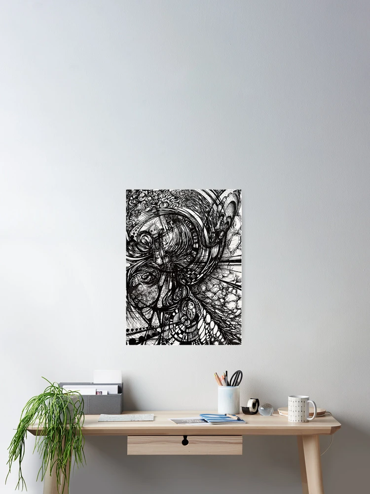 Thumbnail 2 of 3, Poster, Abstract Ink Design designed and sold by ExpressiveAura.