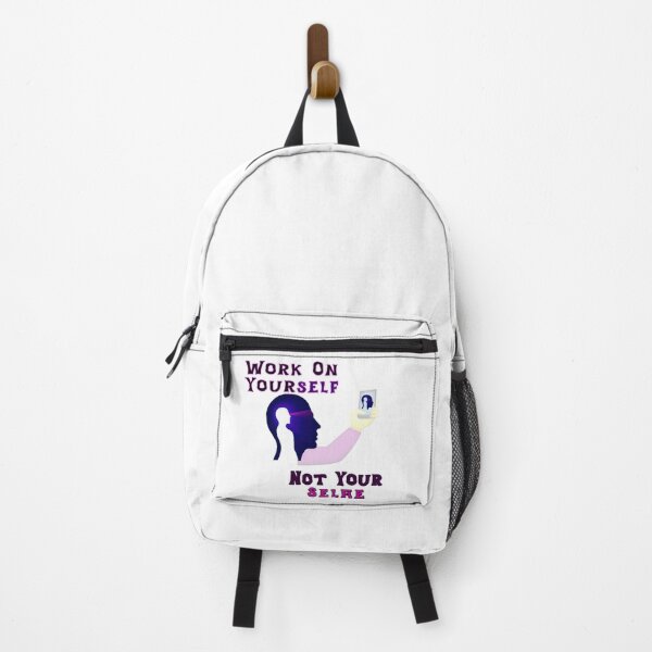 Item preview, funny yet inspiring quote: Work On yourself Not Your Selfie. Spreading Inspiration & motivation through Positive & Powerful Messages Designs designed and sold by Inspirationarea.