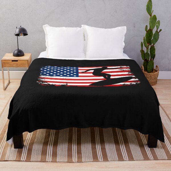 Item preview, Surfing Fan USA Flag America Surfer Fun Surf Surfboard Waves designed and sold by gkao.