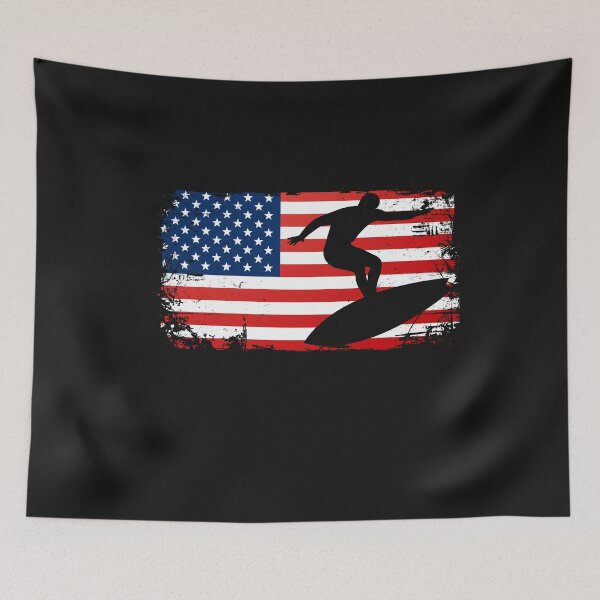 Item preview, Surfing Fan USA Flag America Surfer Fun Surf Surfboard Waves designed and sold by gkao.