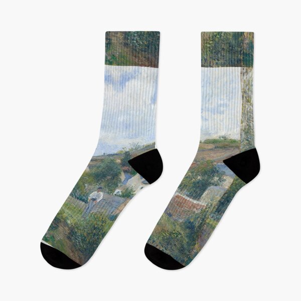 Item preview, Impressionist Art A corner of the Hermitage, Pontoise (1878) by Camille Pissarro designed and sold by Designedbysm.