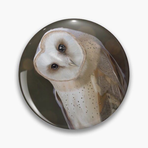 Item preview, Barn Owl perched on rock designed and sold by EleanorBassett.