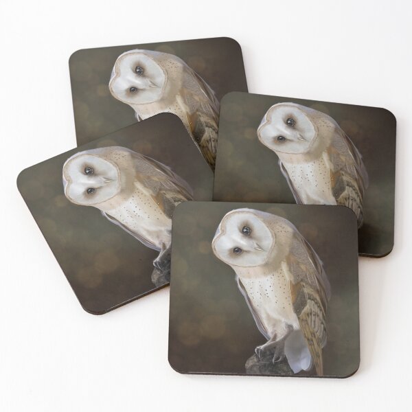 Item preview, Barn Owl perched on rock designed and sold by EleanorBassett.