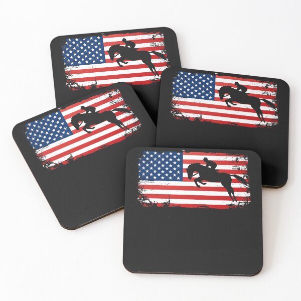 Item preview, Equestrian Horse Riding USA Flag America Horses Competition designed and sold by gkao.