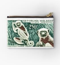 1961 Madagascar Lemur White Sifaka Stamp Studio Pouch