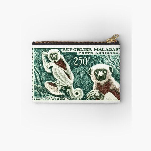 Item preview, 1961 Madagascar Lemur White Sifaka Stamp designed and sold by retrographics.