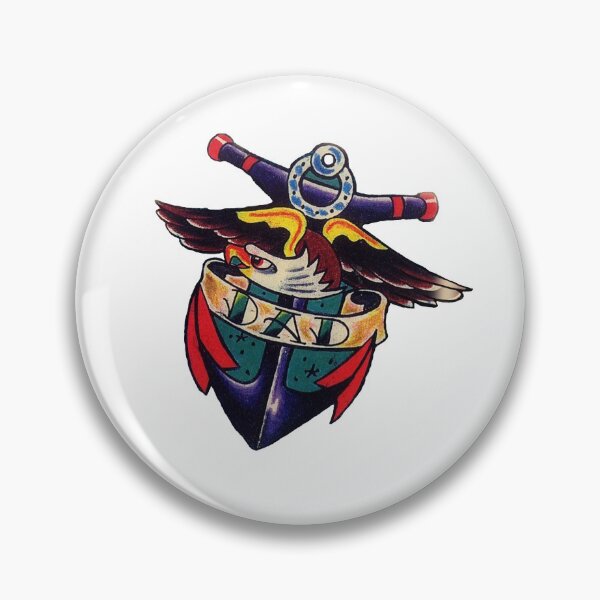 Item preview, ANCHOR DAD father EAGLE TATTOO FLASH custom art design designed and sold by 999shirts.