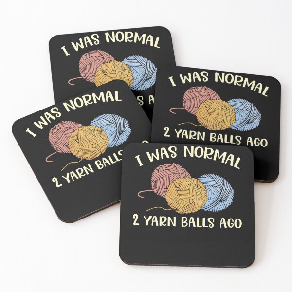 Item preview, I Was Normal 2 Yarn Balls Ago Funny Yarn Crochet Knitting designed and sold by brandyzalesart.