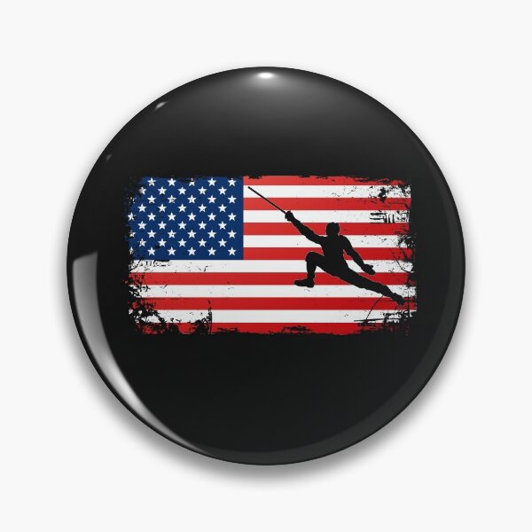 Item preview, Fencing Fencer USA Flag America En Garde Sport Match Blade designed and sold by gkao.