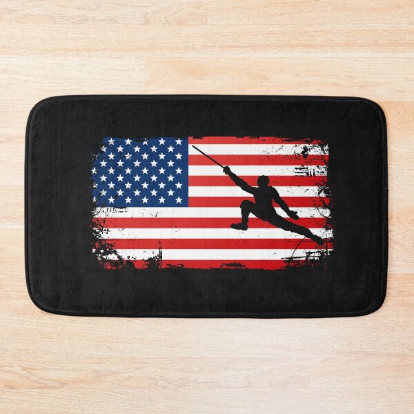 Item preview, Fencing Fencer USA Flag America En Garde Sport Match Blade designed and sold by gkao.