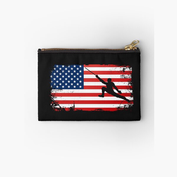 Item preview, Fencing Fencer USA Flag America En Garde Sport Match Blade designed and sold by gkao.