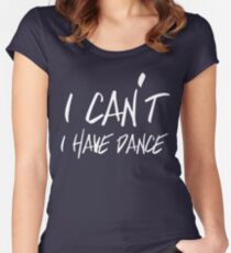 Camiseta entallada de cuello redondo No puedo tener baile