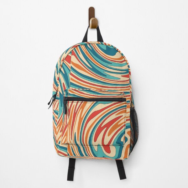 Item preview, 1970's Psychedelic Swirl in Teal, Red and Orange designed and sold by CatharticTick.