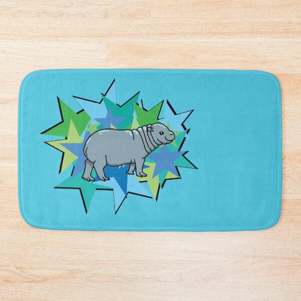 Item preview, Retro pop pygmy hippo calf designed and sold by BogsuckerDesign.