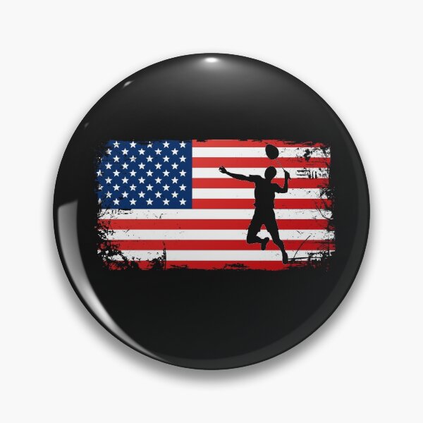 Item preview, Badminton Player USA Flag America Shuttlecock Court Sport designed and sold by gkao.