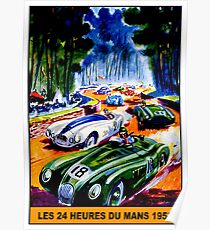 "DU MANS GRAND PRIX" Vintage Auto Racing Print Poster