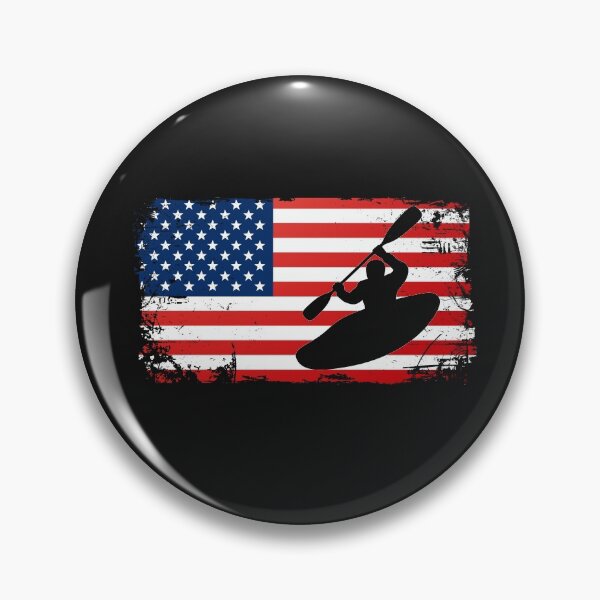 Item preview, Kayak Kayaking Kayaker USA Flag America Canoeing Slalom Boat designed and sold by gkao.