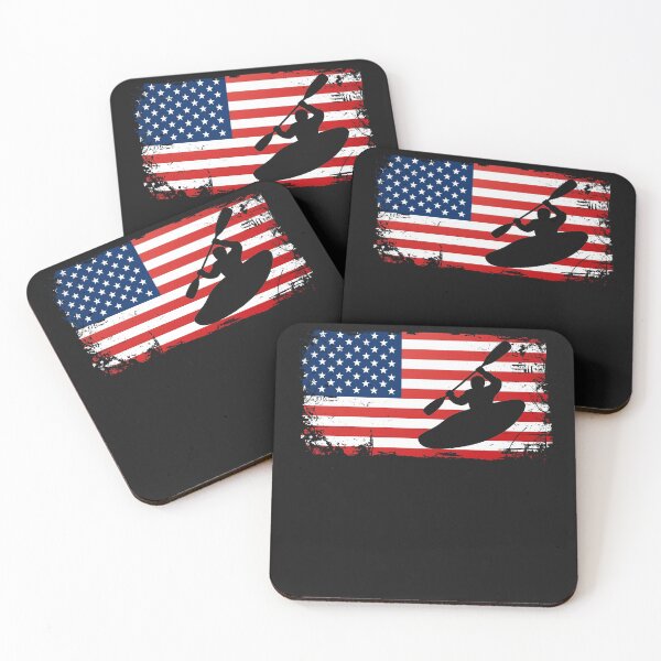 Item preview, Kayak Kayaking Kayaker USA Flag America Canoeing Slalom Boat designed and sold by gkao.