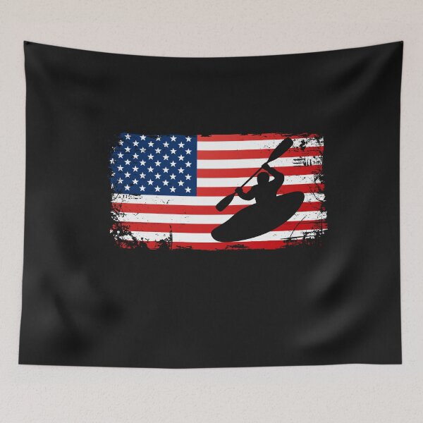 Item preview, Kayak Kayaking Kayaker USA Flag America Canoeing Slalom Boat designed and sold by gkao.
