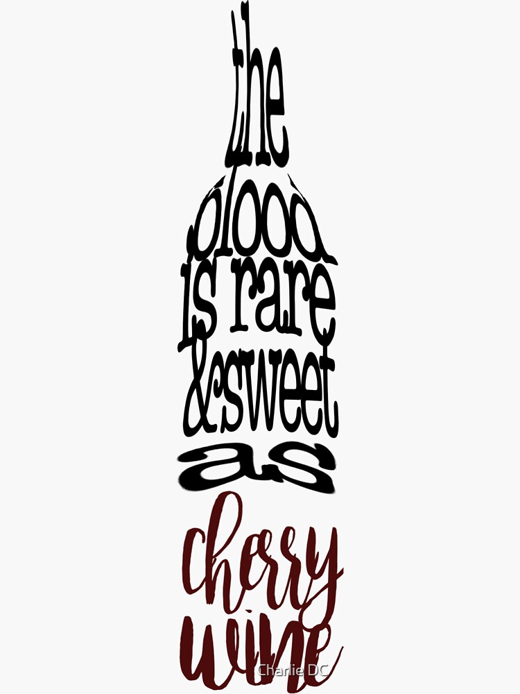 "Cherry Wine Bottle" Sticker for Sale by cassintheimpala Redbubble
