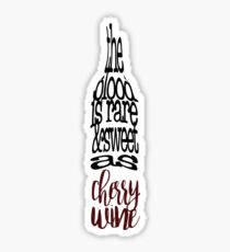 Cherry Wine Bottle Sticker