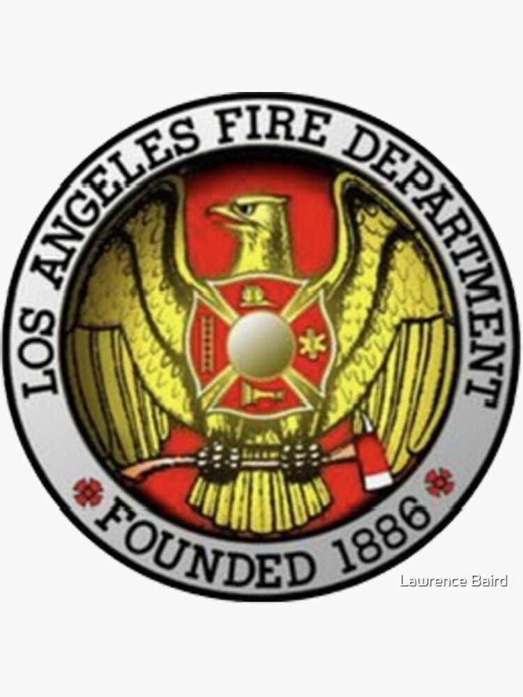 LA City Fire Dept. Dodger Blue Crossed Axes Tee - Fire Attire