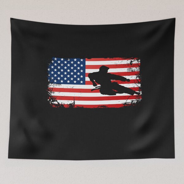 Item preview, Karate Martial Arts USA Flag America Kumite Kata Competition designed and sold by gkao.
