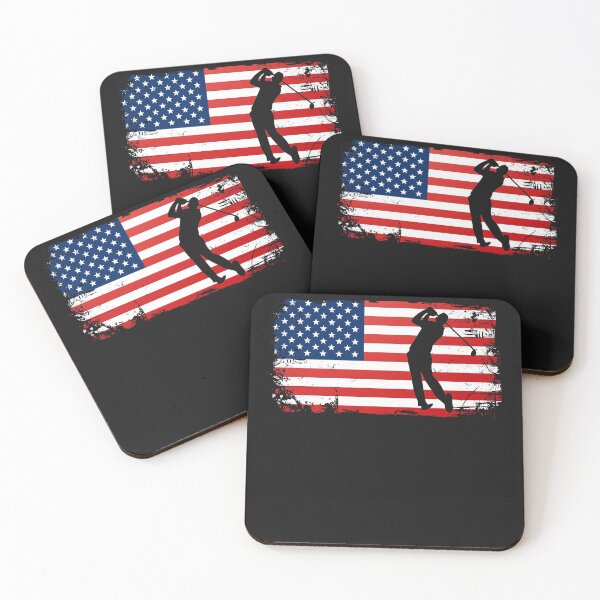 Item preview, Golf Golfer USA Flag America Golfing Swing Club Hole In One designed and sold by gkao.