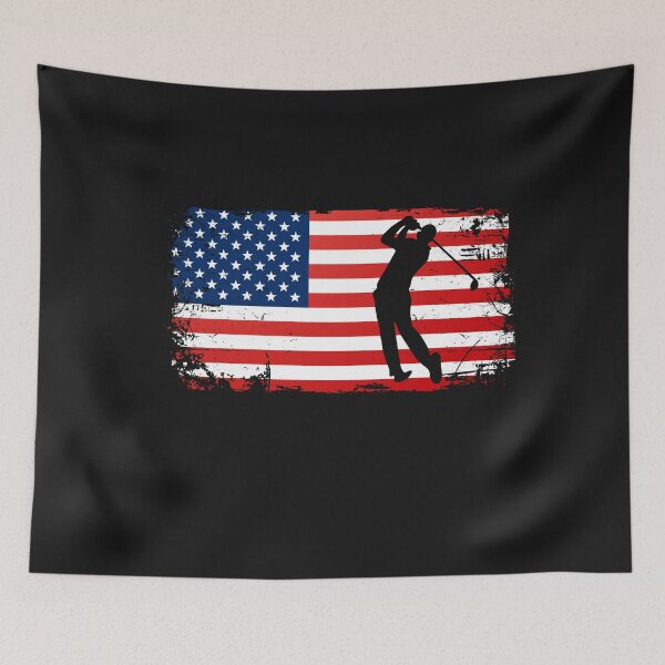 Item preview, Golf Golfer USA Flag America Golfing Swing Club Hole In One designed and sold by gkao.