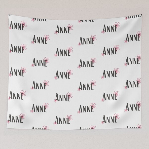 Item preview, ANNE Name with flowers designed and sold by Rocky Designs.