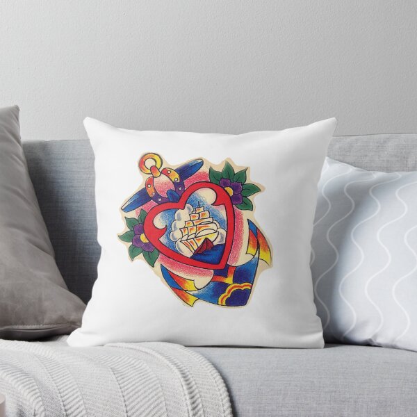 Item preview, ANCHOR SHIP FLOWERS TATTOO FLASH classic art design designed and sold by 999shirts.