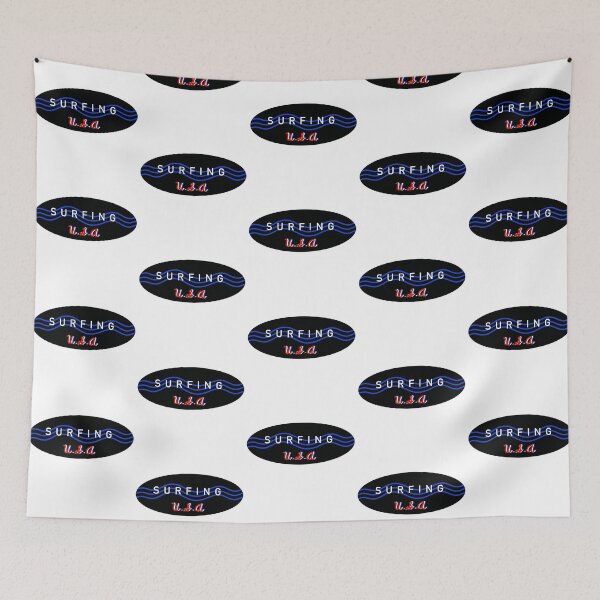 Item preview, Surfing USA Red White Blue Surfboard designed and sold by Mghoward19.
