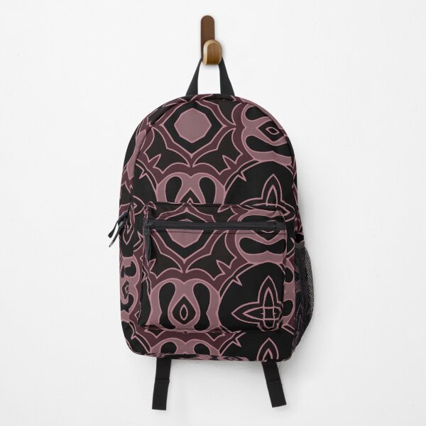 Item preview, Dark geometric pattern in old pink, burgundy and black designed and sold by Eejee-SK.