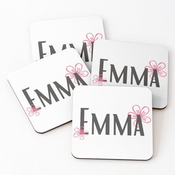 Item preview, EMMA Name with flowers designed and sold by Rocky Designs.