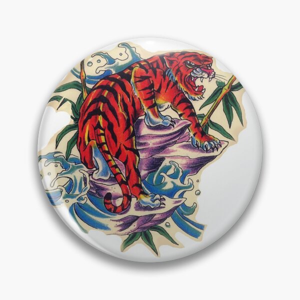 Item preview, TIGER JAPANESE TATTOO flash art design  designed and sold by 999shirts.