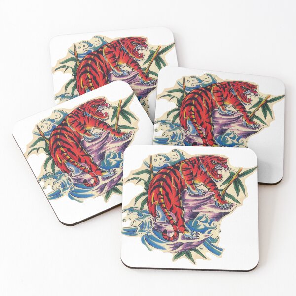 Item preview, TIGER JAPANESE TATTOO flash art design  designed and sold by 999shirts.