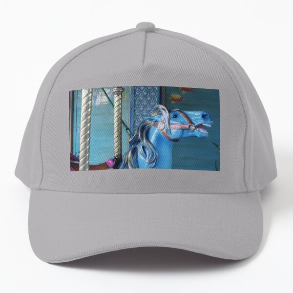 Blue Carousel Horse Baseball Cap