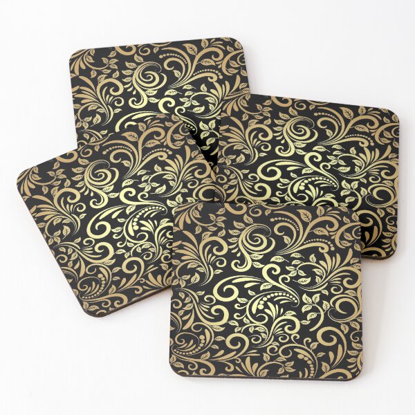 Item preview, Gold flower pattern designed and sold by Cyber-Spider.