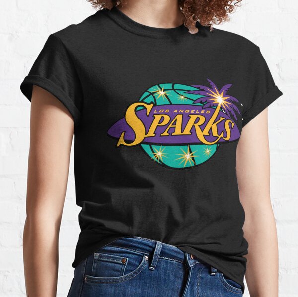 Bleach Dye Graphic T-shirt Small Los Angeles Sparks 